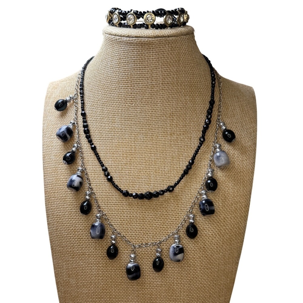 Boho Goth Beaded‎ Layered Jewelry Lot of 3 LC Lauren Conrad